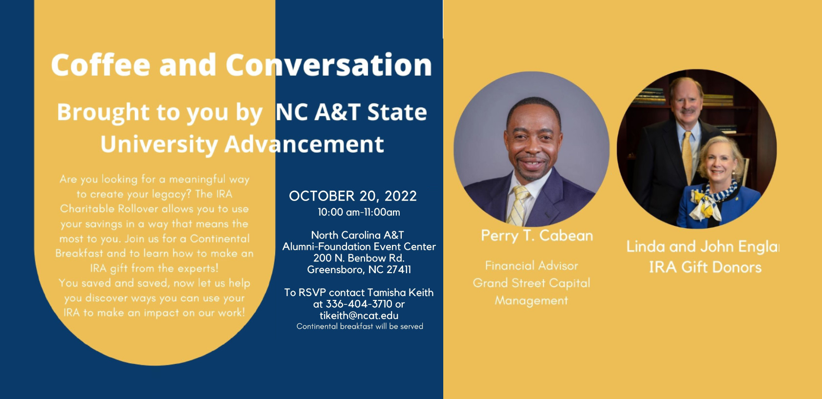 Coffee and Conversation conference flyer